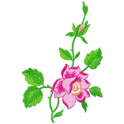 Flowers And Tree Embroidery Design 8